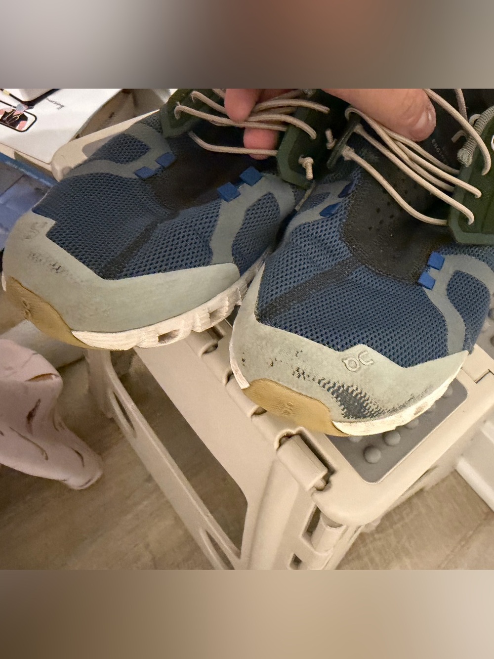 On Mens Swiss Engineering Cloud Blue Green Running Shoes Sneakers Size 10.5 - Picture 5 of 7